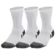 UA Unisex Performance Cotton 3-Pack Mid-Crew Socks "White-Pitch Gray"