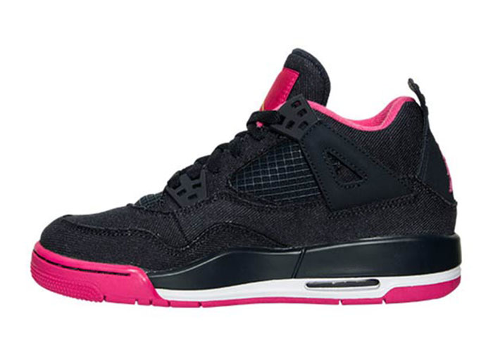 Air Jordan 4 Retro GG (dark obsidian/vivid pink/white)