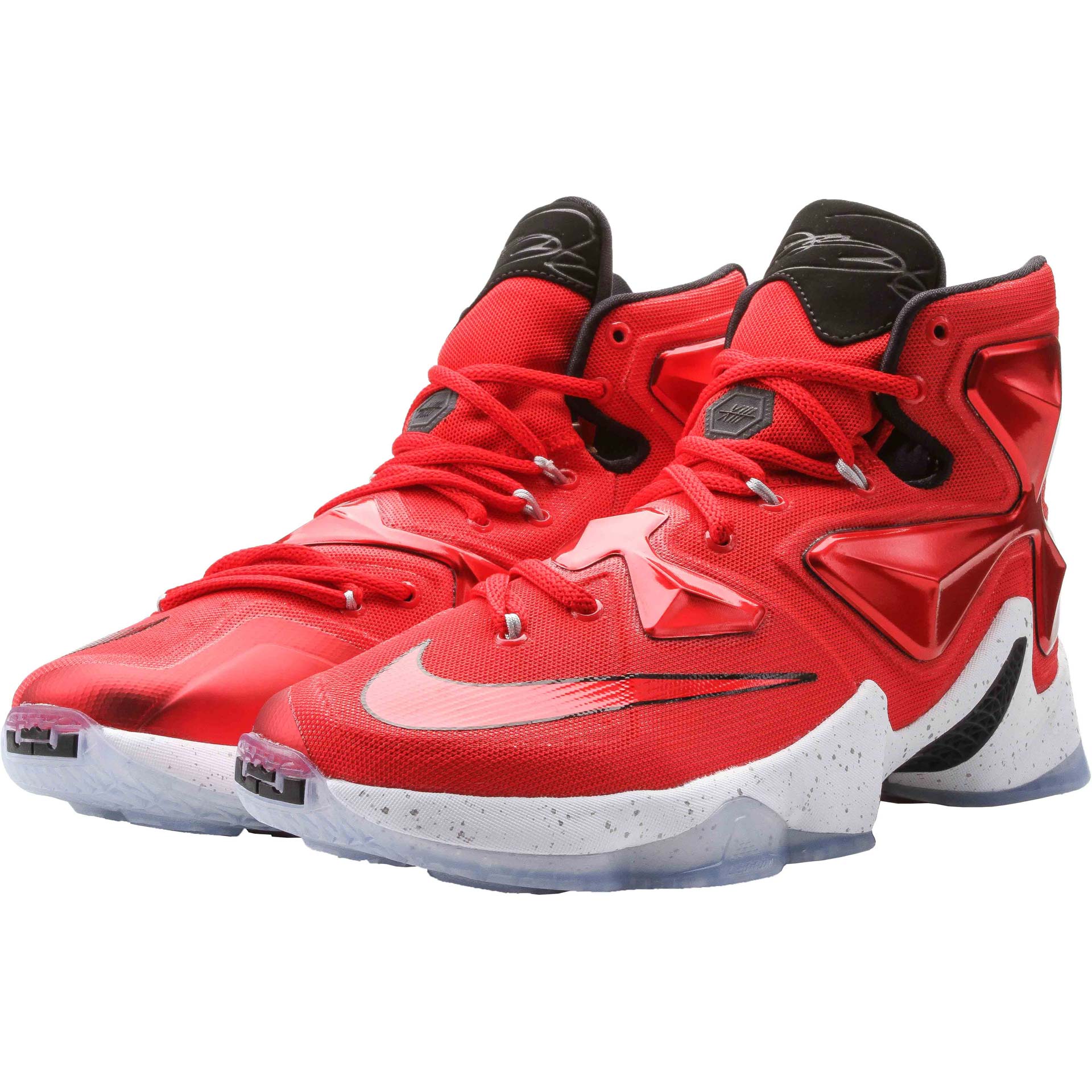 red and white lebrons