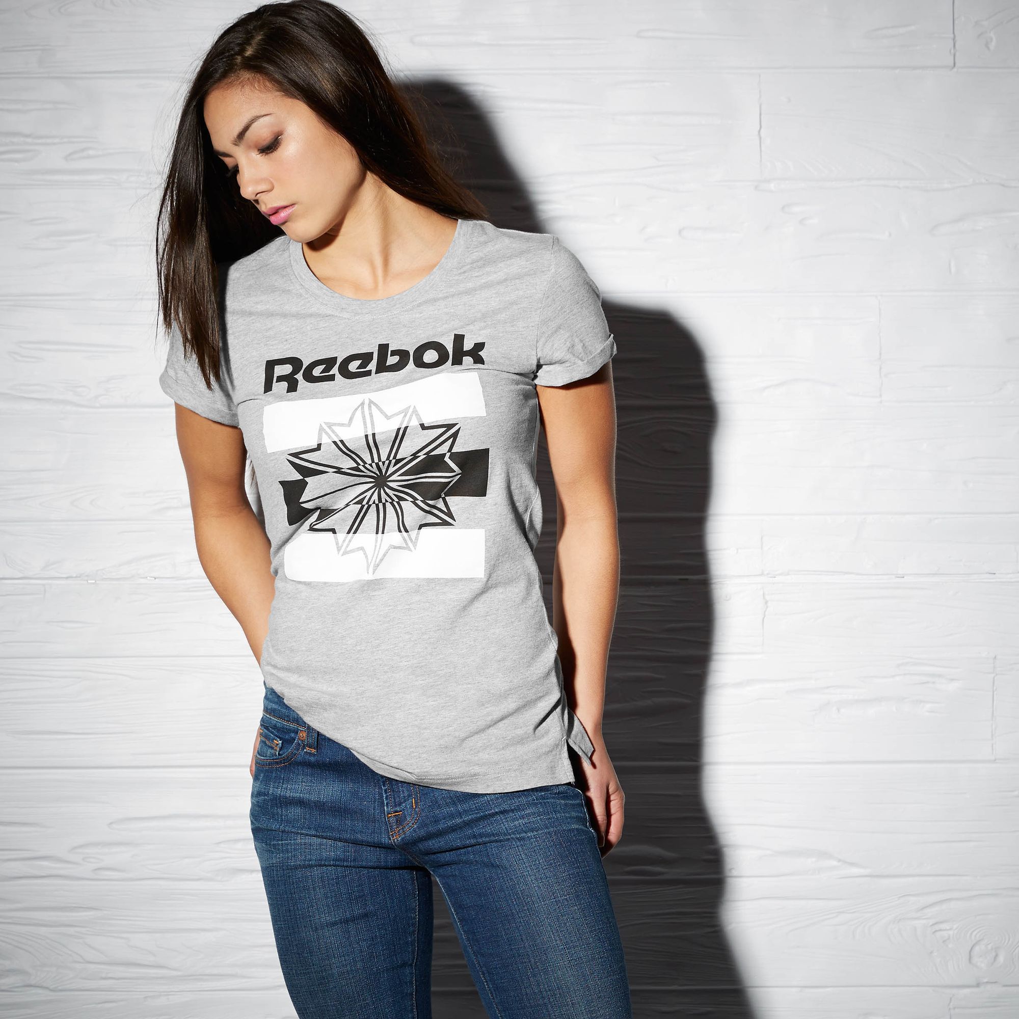 camisetas reebok gris