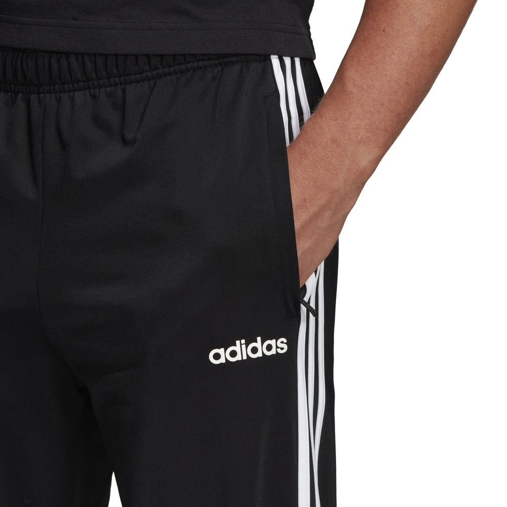 adidas men's athletics essential cotton 3 stripe tapered pants