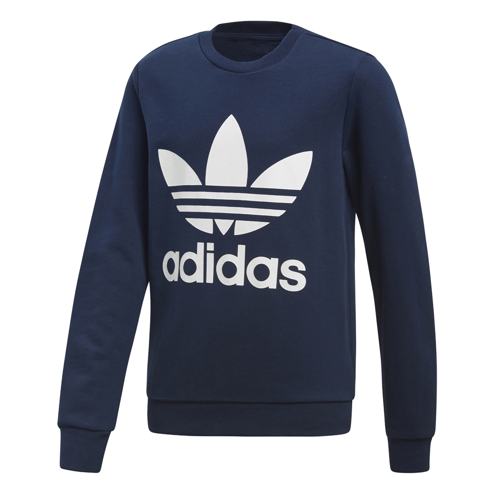 adidas originals rivalry hoodie with central trefoil logo in navy