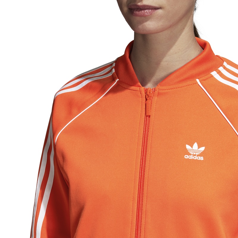 orange adidas zip up