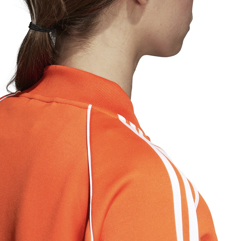 orange adidas zip up