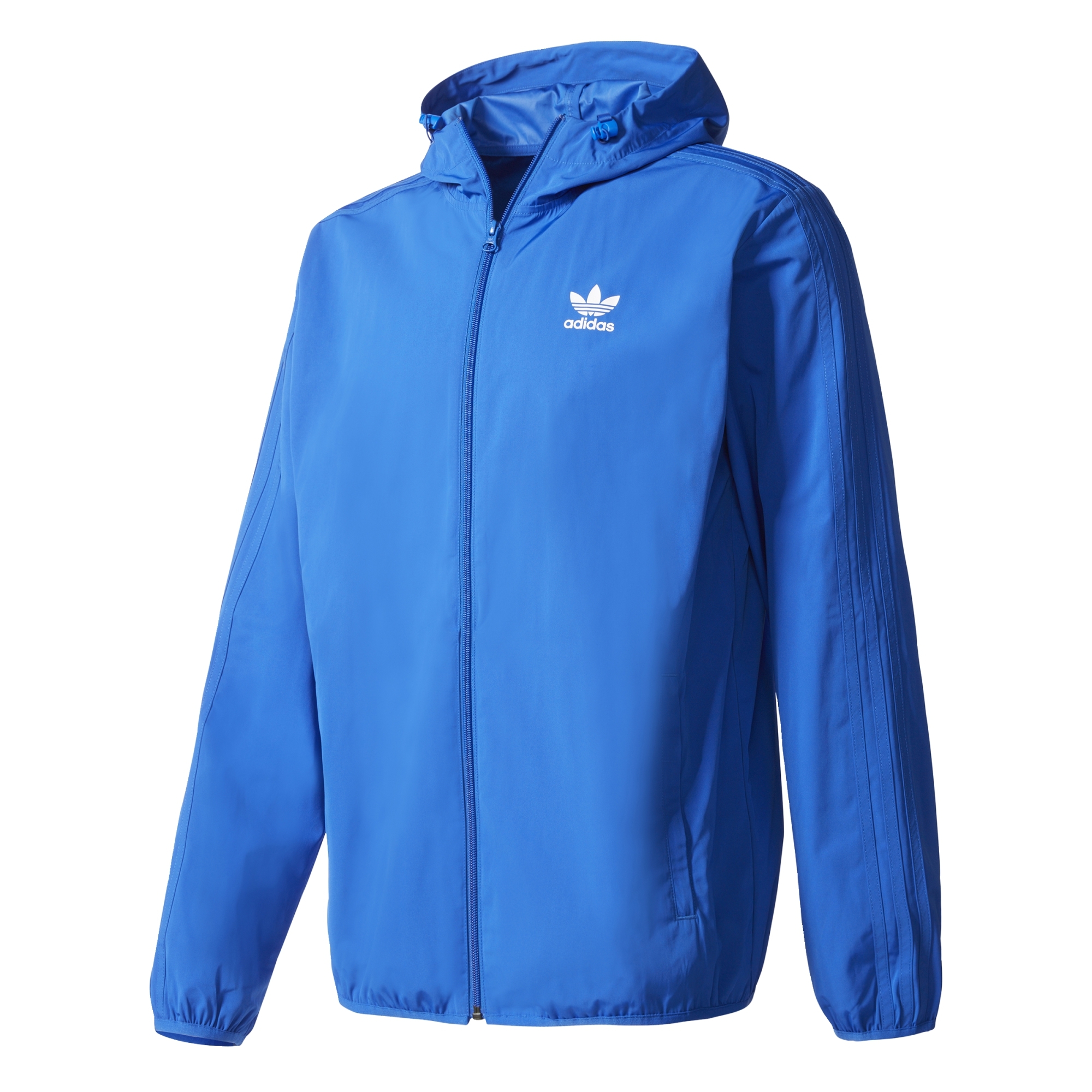 adidas windbreaker blue and white