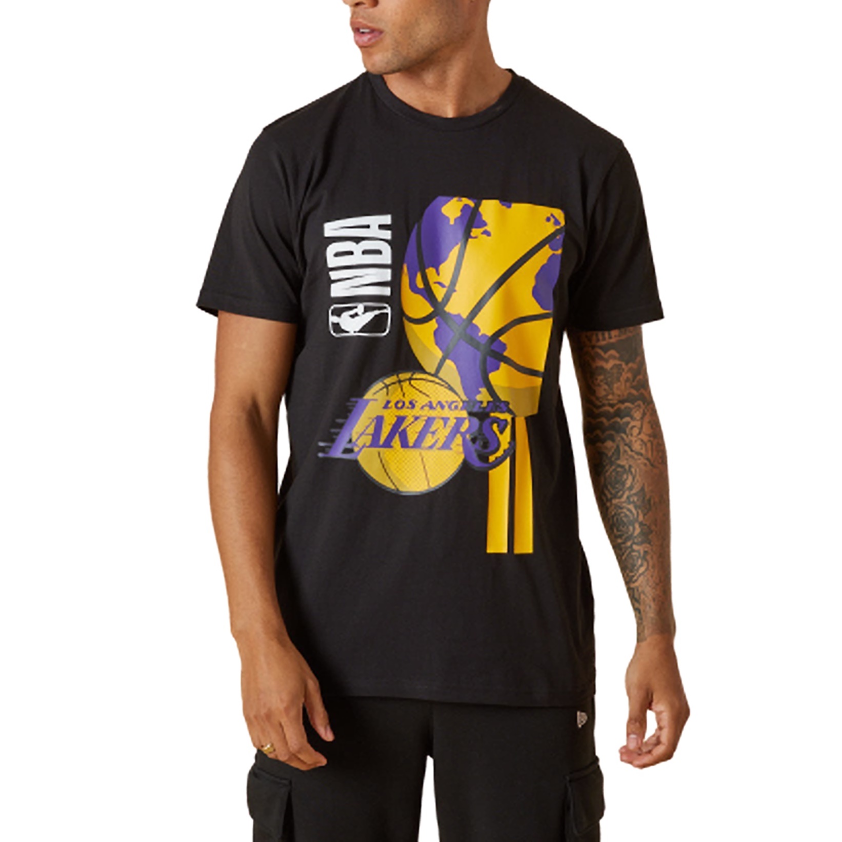 LA Lakers Basketball Graphic Black T-Shirt