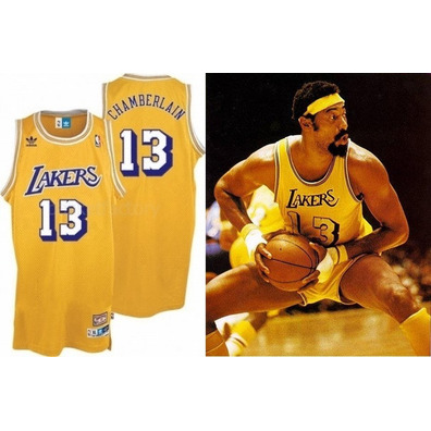 Adidas Camiseta Swingman Wilt Chamberlain Lakers (amarillo)