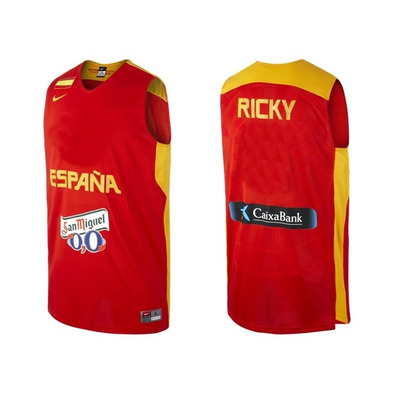 Camiseta de Juego de España "Ricky Rubio" (600/rojo/amarillo)