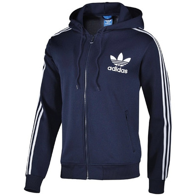 Adidas Hooded Flock Track Top (indigo)