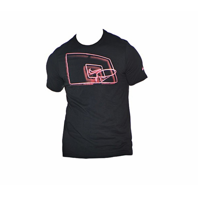 Camiseta Nike Neon Hoop (010/negro/crisom)