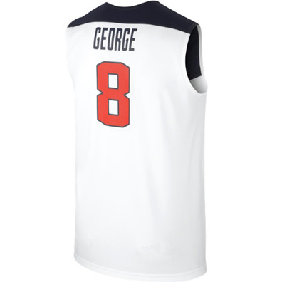 Camiseta Réplica Paul George #8# USA 2014 (102/blanco/navy/red)