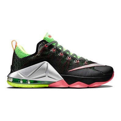 Lebron XII Low "Remix" (003/negro/volt/ blue/crimson/gris)