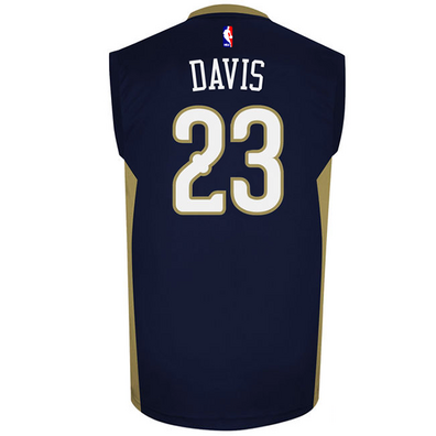 Adidas Camiseta Réplica Anthony Davis Pelicans (marino/camel/blanco)