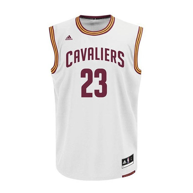 Adidas Camiseta Réplica Lebron James Cavaliers (blanco/burdeos)