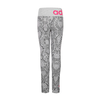 Adidas Young Girls Leggings Wardrobe Fun Cotton (gris/rosa)