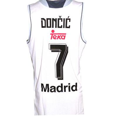 Camiseta Luka Doncic #7# Real Madrid Basket 2015-2016 (blanco/gris)