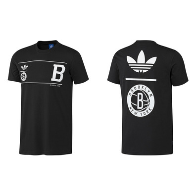 Camiseta Brooklyn Nets  (negro/blanco)