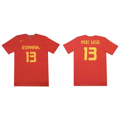 Nike Logo Spain Replica Jersey Marc Gasol #13# (602/red)