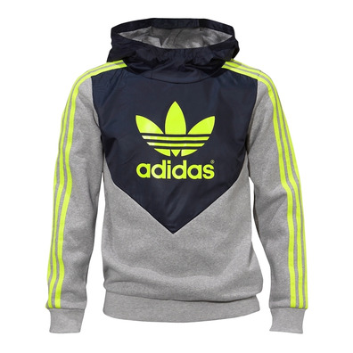 Adidas Original Junior Fun Hooded Flock TT (cinza/azul/limâo)