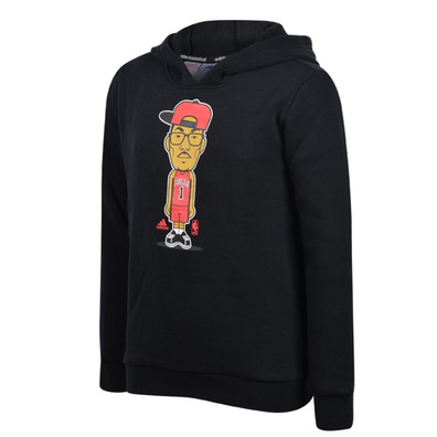 Adidas Sudadera NBA Niño Graphic Geek Bulls (negro/rojo)