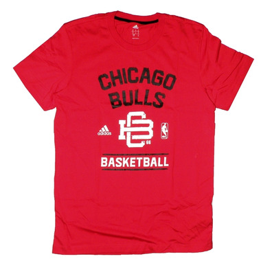 Adidas NBA Camisa Washed Chicago Bulls (vermelho/preto/branco)