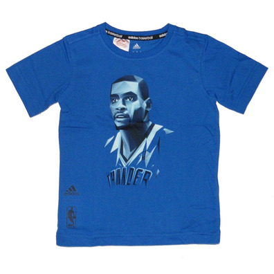 Adidas Camiseta NBA Kevin Duran Graphic Player Niño (azul)