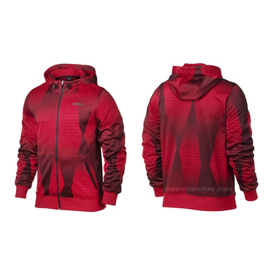 Lebron Sudadera Capucha Hero Print FZ Hoody (657/rojo/negro)