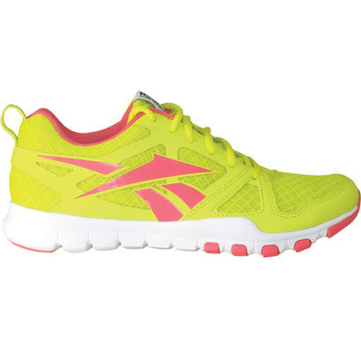 Reebok Mulher Sublite Training (verde solar/coral/branco)