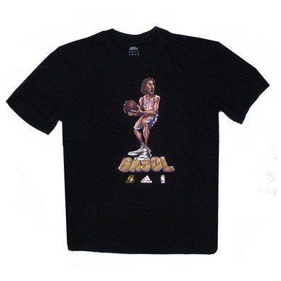 Adidas NBA GFX Caricature Gasol Tee (preto)