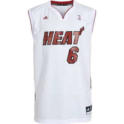 Adidas Camiseta Replica Lebron James Miami (branco)