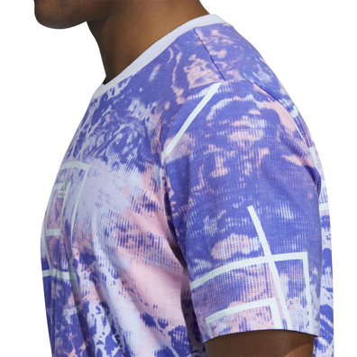 Adidas Basketball Throwback Sublim Allover Print Tee "Purple Tint"