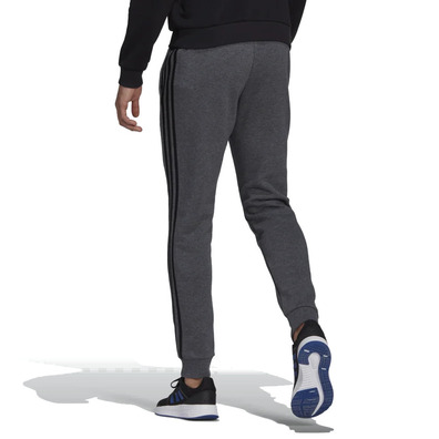 Adidas Essentials French Terry Tapered-Cuff 3-Stripes Pants "Dark Grey"