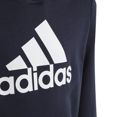 Adidas Junior Big Logo Essentials Cotton Hoodie "Dark Blue"