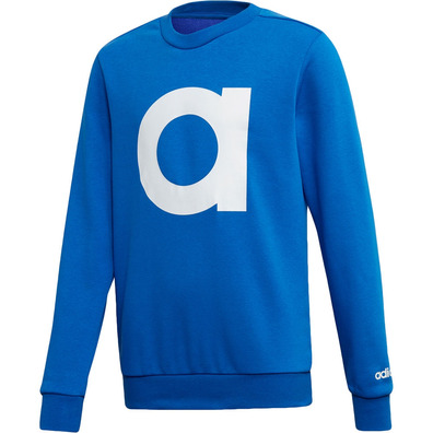 Adidas Junior Essentials Branded Pack Crewneck (blue/white)