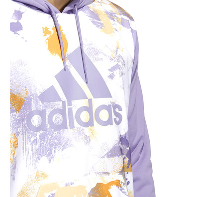 Adidas Basket Allover Print Hoodie "Magic Lilac"