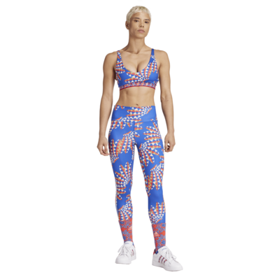 Adidas x FARM Rio 7/8 Leggings "Bold Blue-Bliss Orange'"