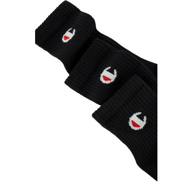 Champion 3 Pack Crew C Logo Socks "Black"