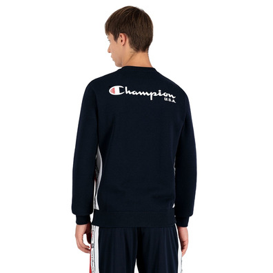 Champion Basketball USA Script Logo Tape Fleece Sweatshirt "Navy"