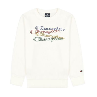 Champion Kids Athletic Long Sleeve Crewneck T-Shirt "White"