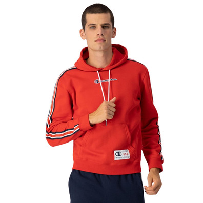 Champion Legacy Basketball Contrast Details Fleece Hoodie "Red"