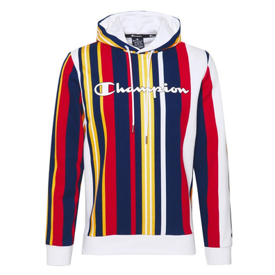 Champion Legacy Candy Stripe Script Big Logo Hoodie