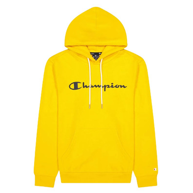 Champion Legacy Script Logo Cotton Terry Hoodie "Yellow"