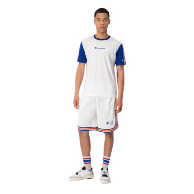 Champion Retro Basketball Mesh Shorts "White-Blue"