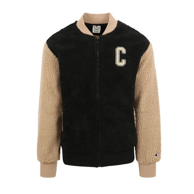 Champion Teddy  Full Zip Bomber Jacket Fleece "Black"