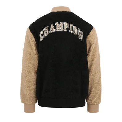 Champion Teddy  Full Zip Bomber Jacket Fleece "Black"