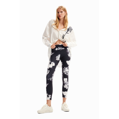 Desigual Floral Sport Leggings "Black-White"