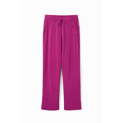 Desigual Wide-leg Sport Trousers "Blackberry Rose"