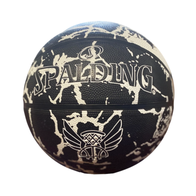 Balón Spalding Flight Crack Black White Rubber (Size 7)