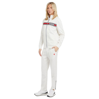 Guess Korbin Full Zip All over logo Sweatshirt "White"