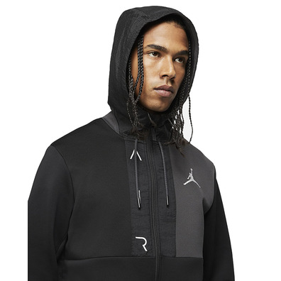 Jordan Air Men's Fleece Full-Zip Hoodie "Black"